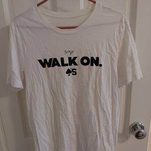 "Walk on" Baker Mayfield Smokin Aces white tshirt